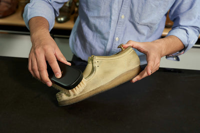 Daily Care: <br>Refresh suede casual shoes <br>Raised leather version