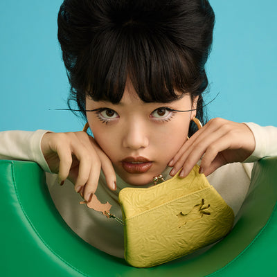 ＜aoneco＞口金式迷你錢包/含羞草黃