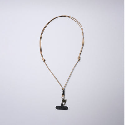 <SENTI FLATTER THE SENSES> Multi Leather Strap w/ Smart Phone Holder (Pull Up Hook) / Ivory