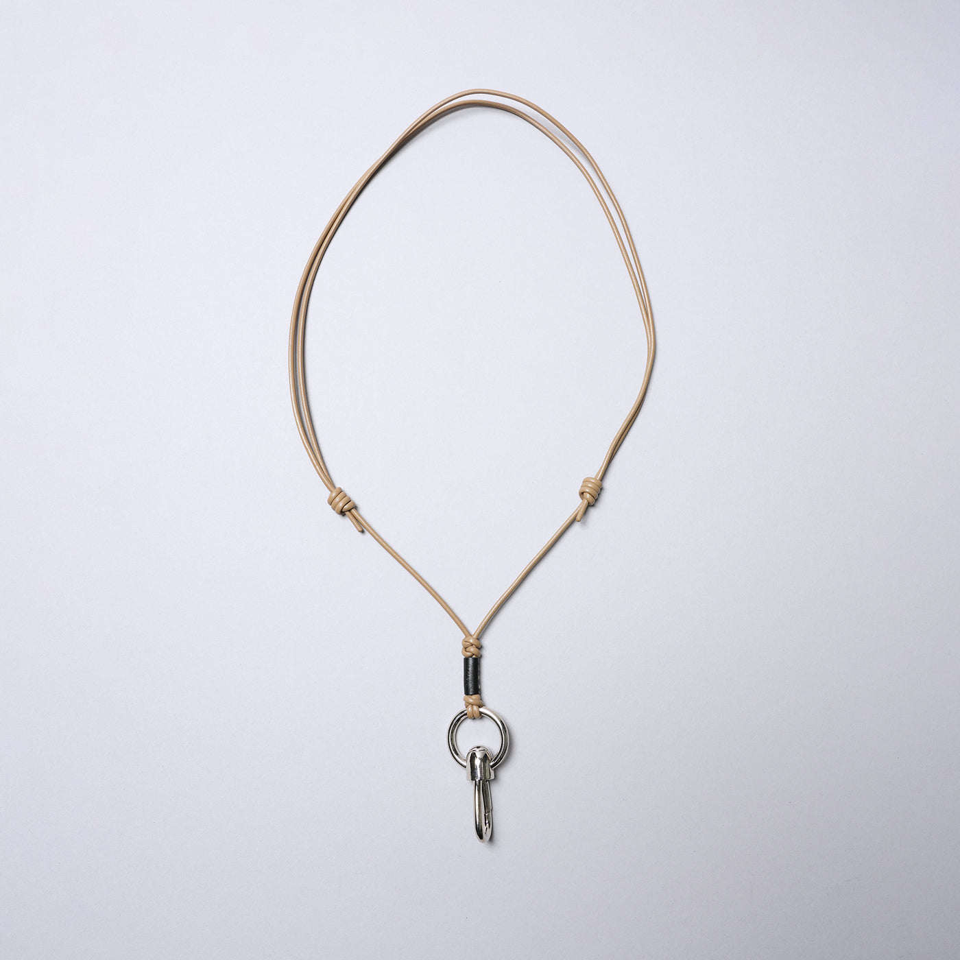 多功能皮革掛繩（登山鉤環）/駱駝色