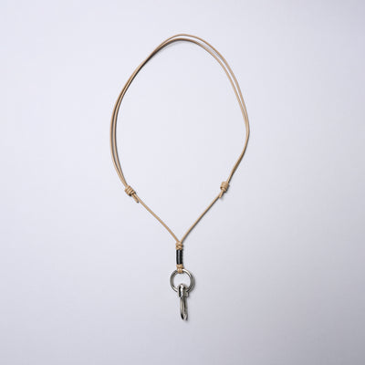 <SENTI FLATTER THE SENSES> Multi Leather Strap (Carabiner) / Ivory