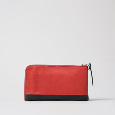 <numeri> Sottile Bi-Color L Zipper Long Wallet / Light Grey x Navy