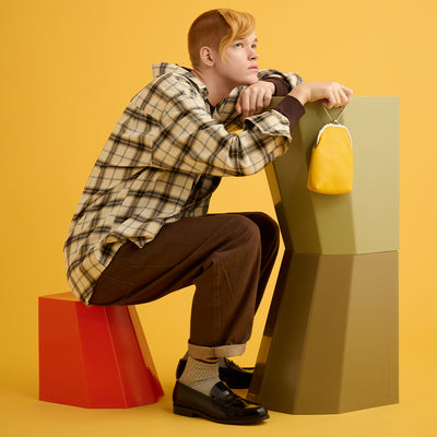 ＜1/2HALF＞METAL HANDLE GAMA-GUCHI/黃色