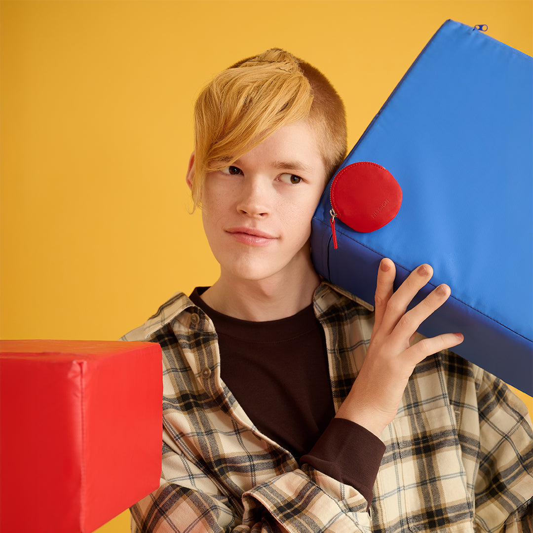 <NO SIGN> Round Coin Case / Red