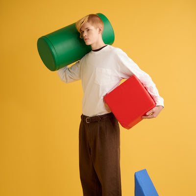 ＜bell la bell＞栃木皮革編織皮帶/棕色