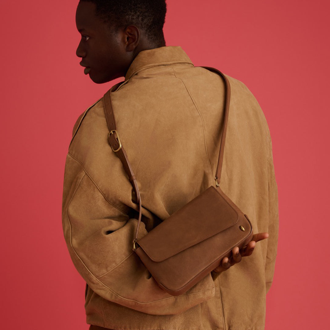 ＜Coquette＞NOA（肩背包）/棕色