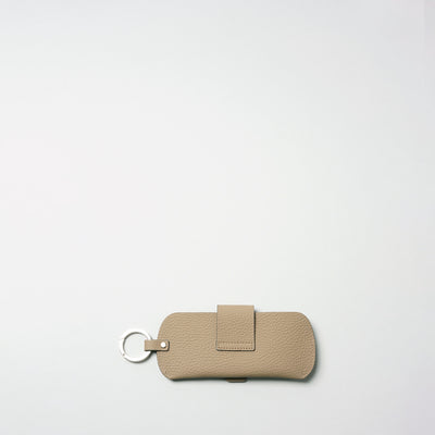 ＜kobe leather＞Glasses case / Greige