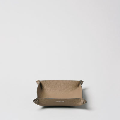 ＜kobe leather＞Tray-L / Greige