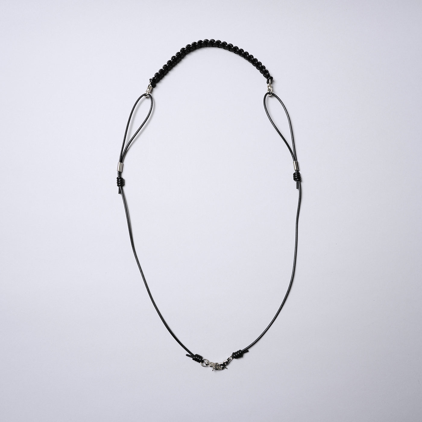 <SENTI FLATTER THE SENSES> Leather Blade Multi Strap / Black