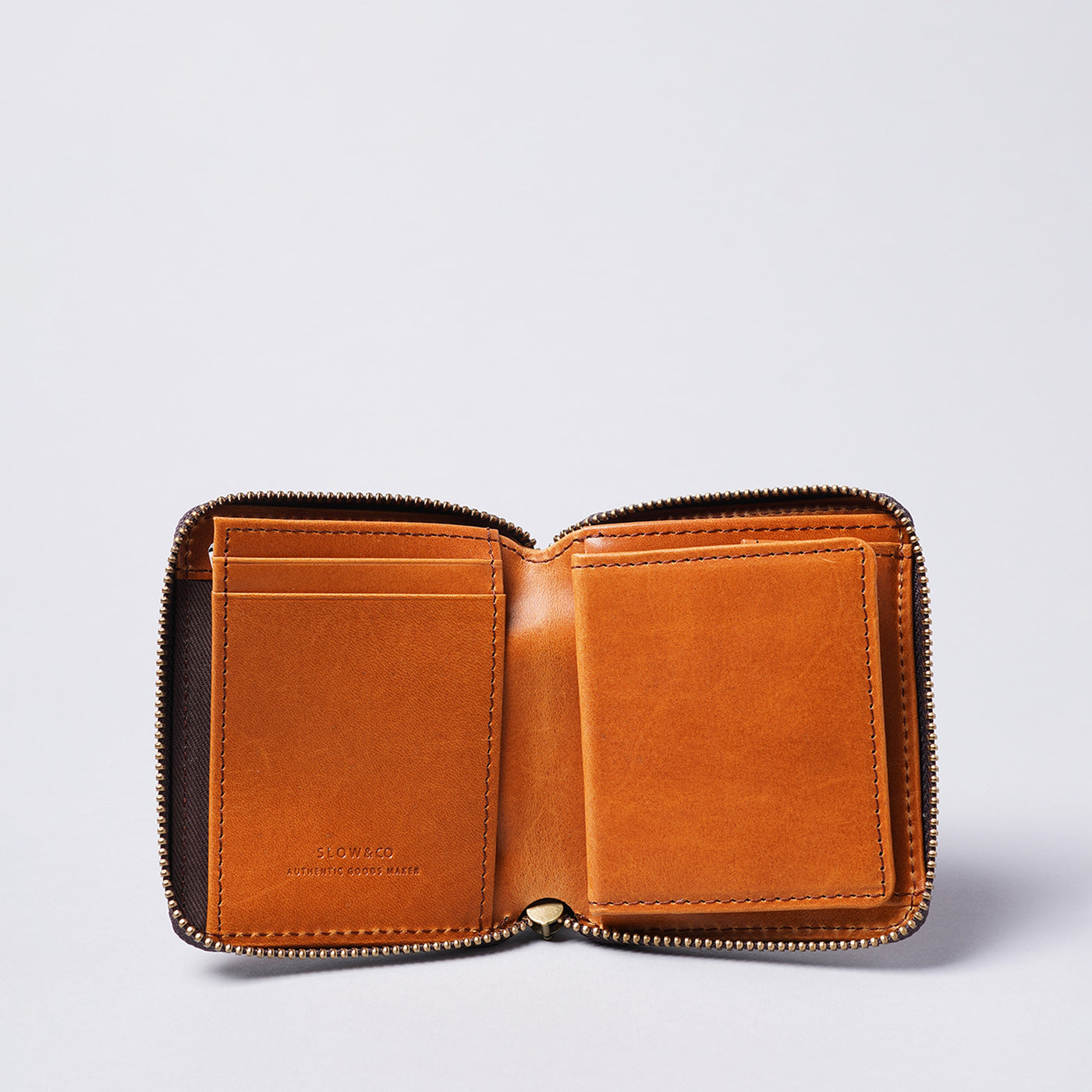 <SLOW> herbie -mini round wallet-/Oak