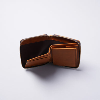 <SLOW> herbie -mini round wallet-/Oak