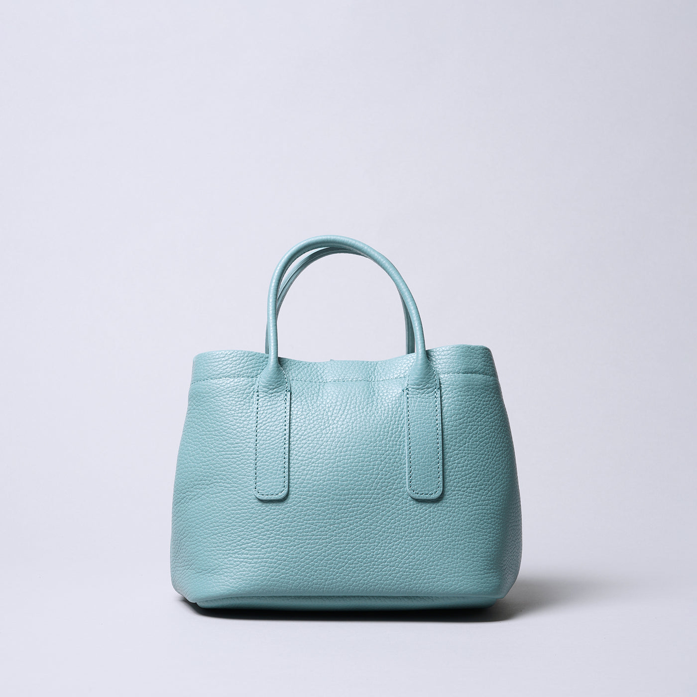 <itten-itten> Leather Mini Tote (w/ D) / Pale Green