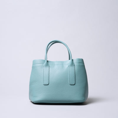 <itten-itten> Leather Mini Tote (w/ D) / Pale Green