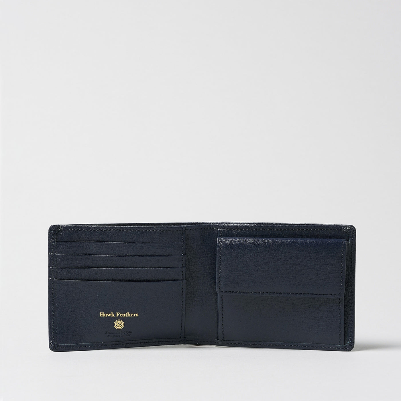 <Hawk Feathers> Kangaroo  Bifold Wallet / Navy