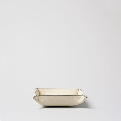 ＜KOBE LEATHER＞Tray-L/象牙白