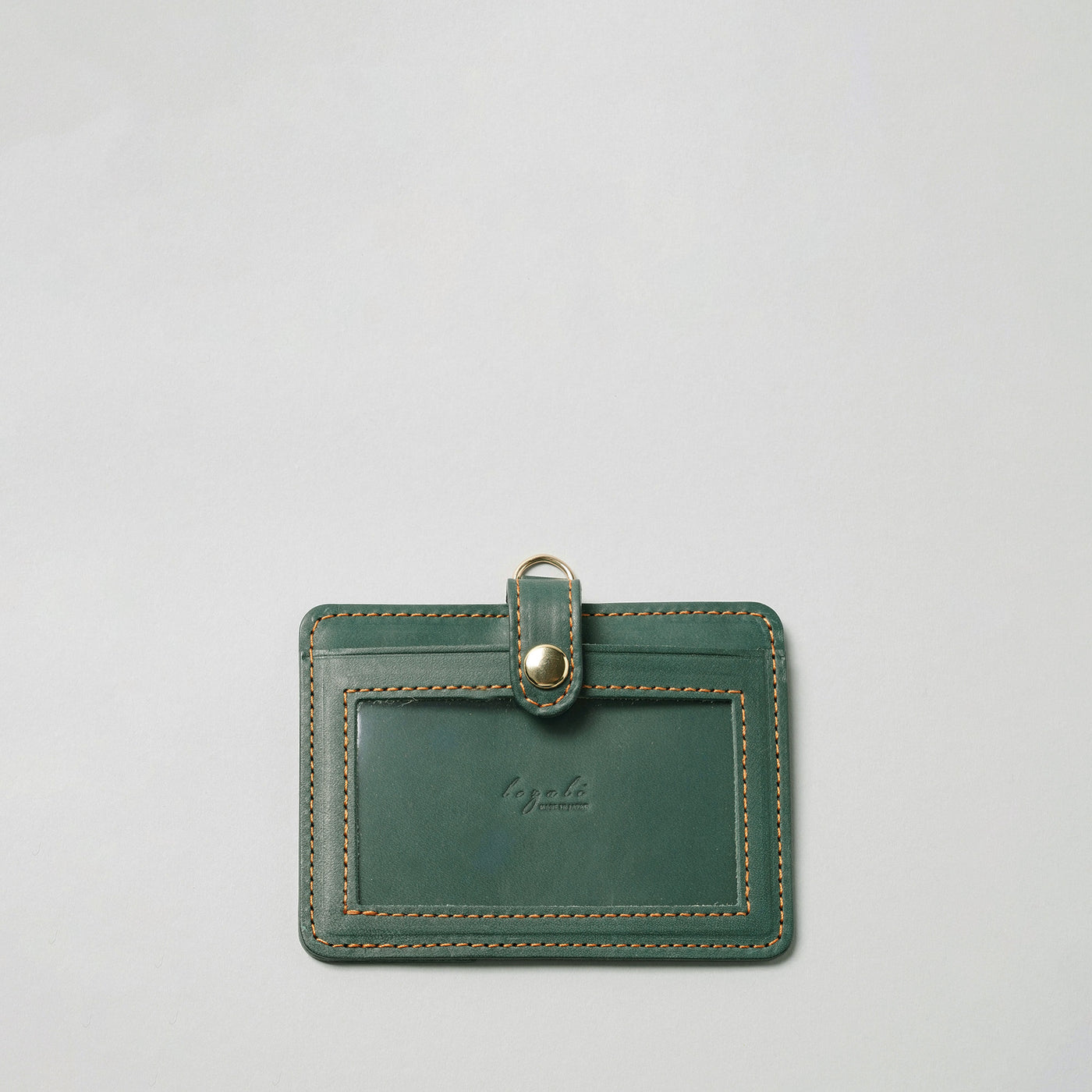 <lezali> Italian Leather ID Case (Horizontal) / Light Navy