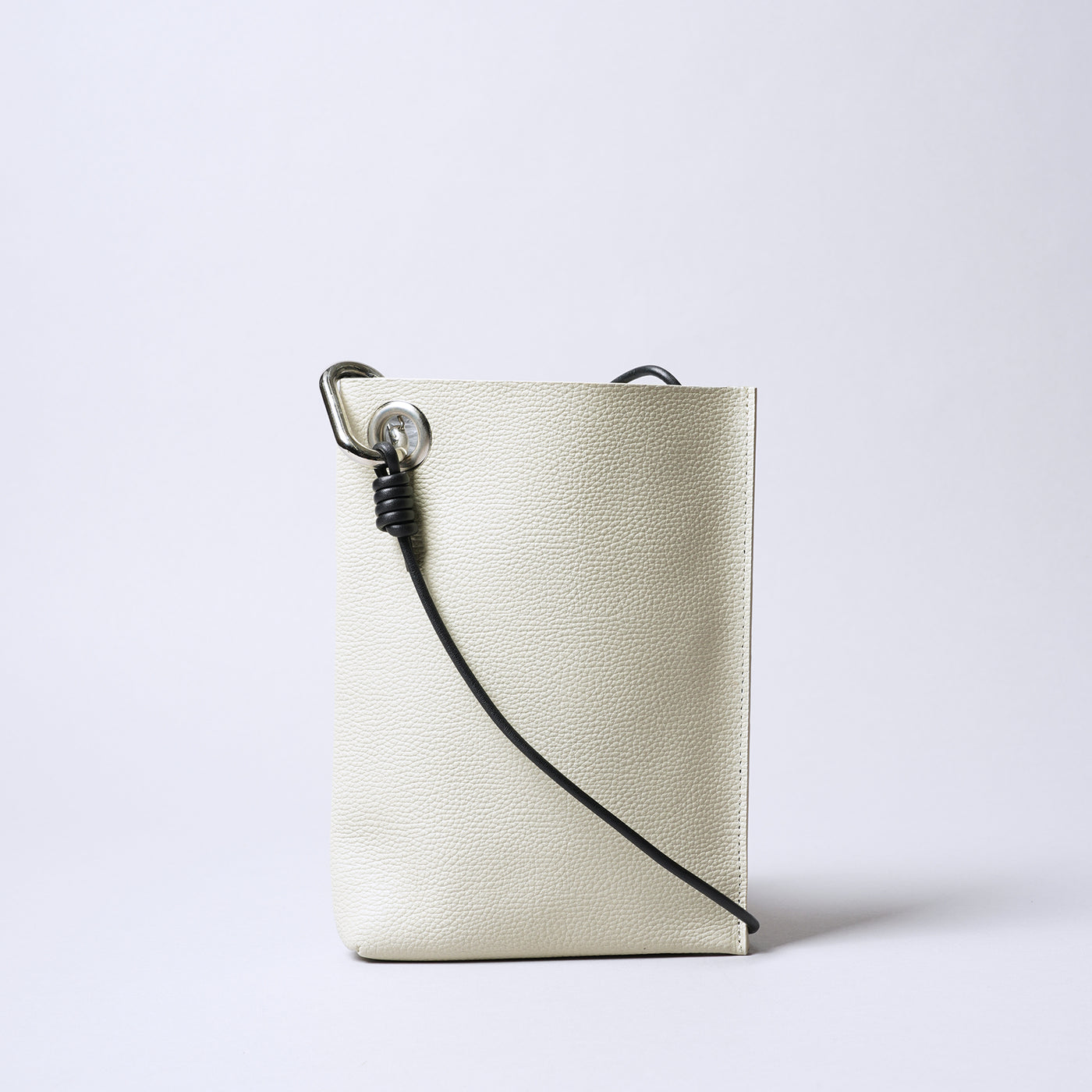 <SENTI FLATTER THE SENSES> Shrink Leather Mini Shoulder Bag / Black