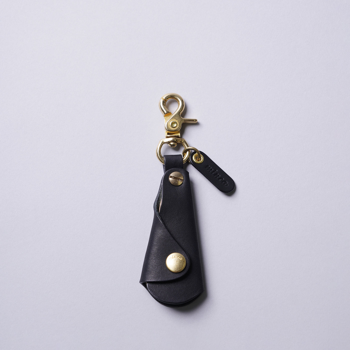 <minca> Brass Shoehorn Key Holder / Tan