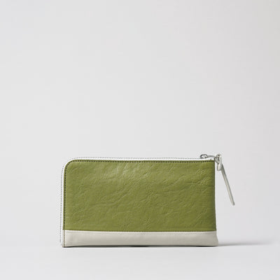 <numeri> Sottile Bi-Color L Zipper Long Wallet / Black x Grey