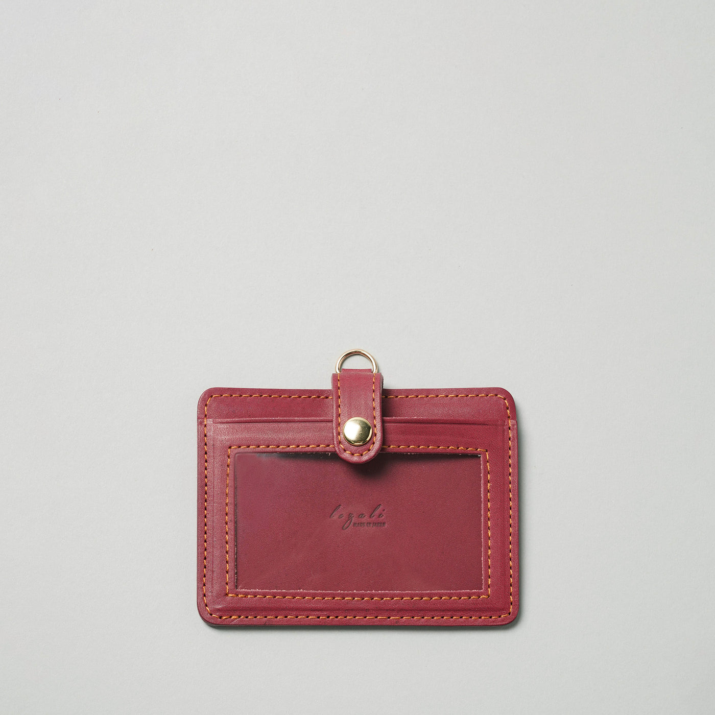 <lezali> Italian Leather ID Case (Horizontal) / Camel Yellow