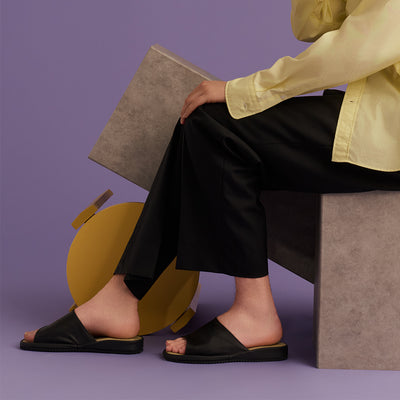 <Liberato>  Tatami Sandal Slipper / Black