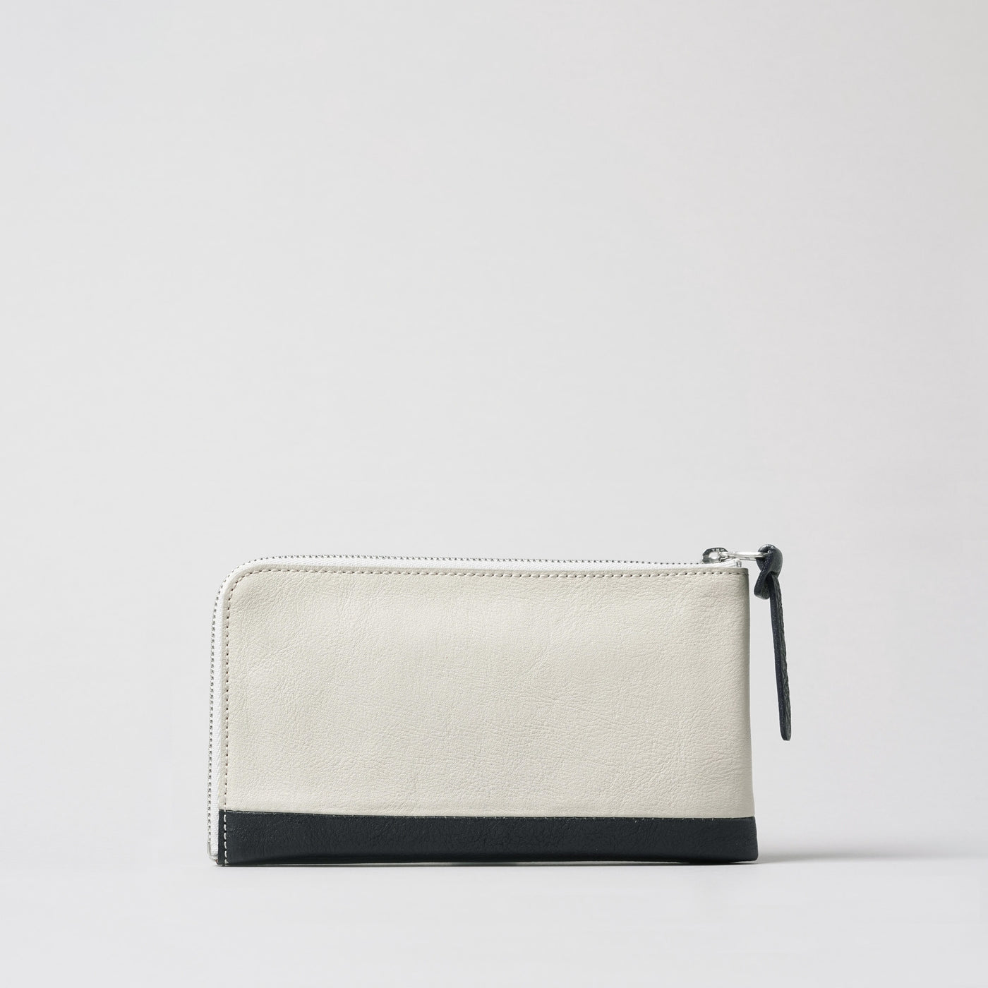 <numeri> Sottile Bi-Color L Zipper Long Wallet / Green x Light Grey