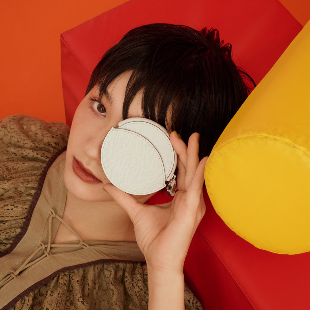 <kiichi> Shade Series Coin Case (Zipper) / White