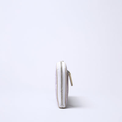 ＜アルカン＞クレアLファスナー長財布/パールホワイト