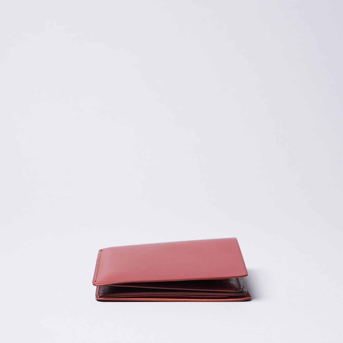 <ASUMEDERU>  Folded Wallet with Open Bill Pocket / Red