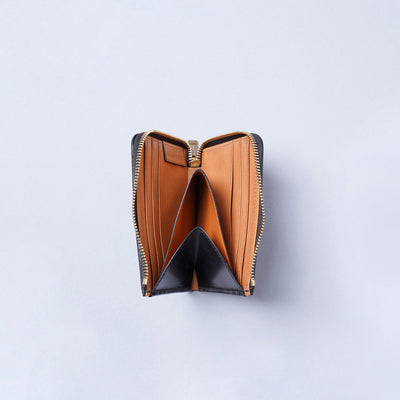 <CRAFSTO>  Bridle Leather L Zip Wallet / Navy