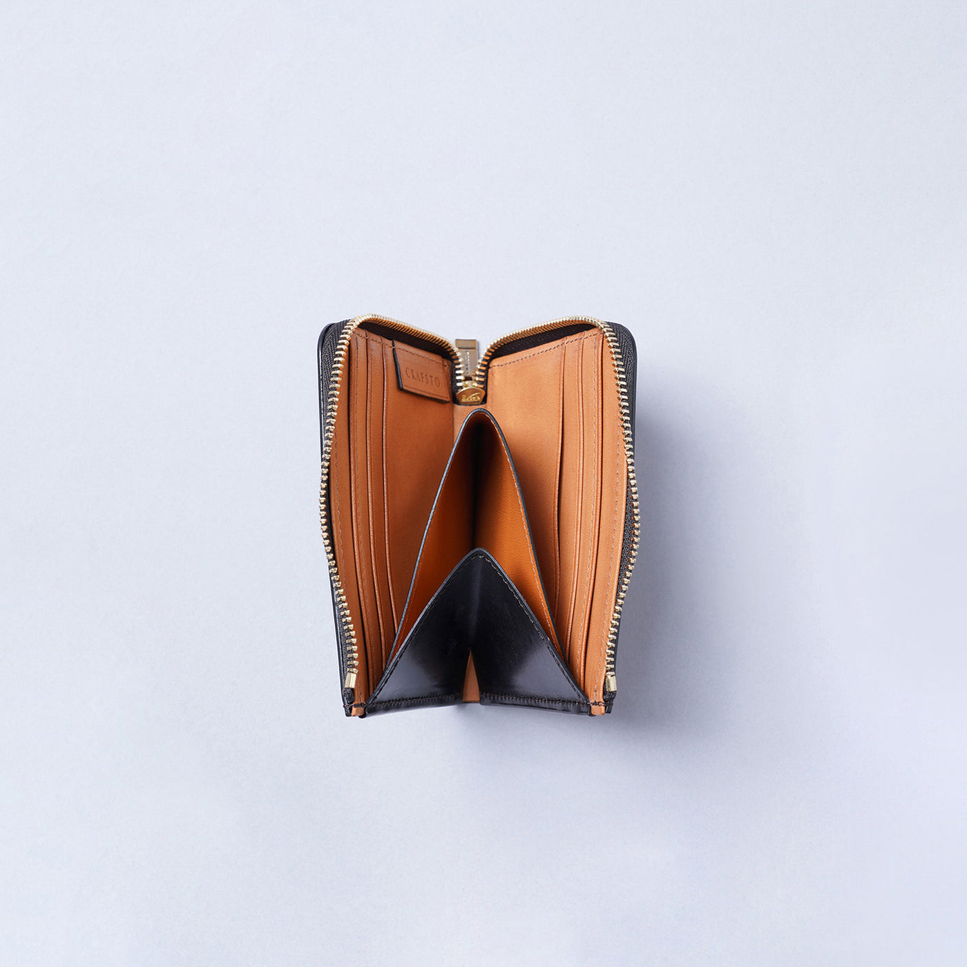 ＜クラフスト＞ブライドルレザー L字ファスナー財布/Black (ブラック)