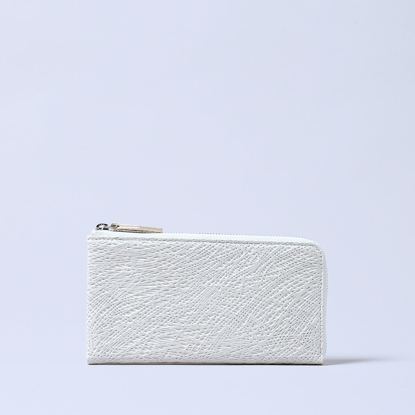 ＜Coquette＞Lzip Wallet 波紋/白色