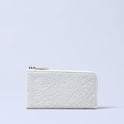 ＜Coquette＞Lzip Wallet 波紋/白色