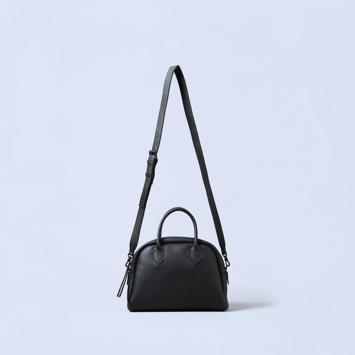 ＜ESTINE＞Minula系列 兩用皮革手提包/黑色