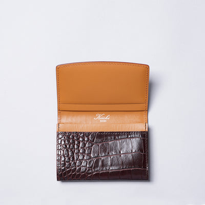 <kiichi> Alike Series Business Card Holder (Side Gusset) / Brown