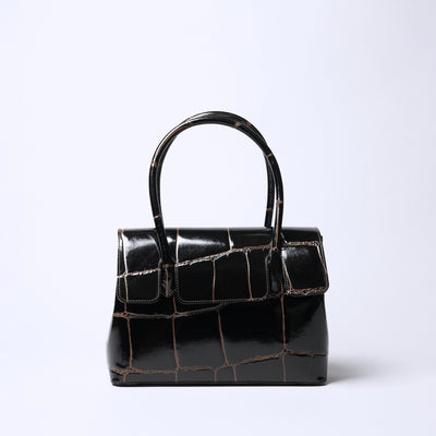 <REAL MIND BL> Prima Borsa Flap Tote Bag / Chocolate