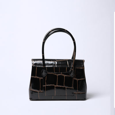 <REAL MIND BL> Prima Borsa Flap Tote Bag / Chocolate