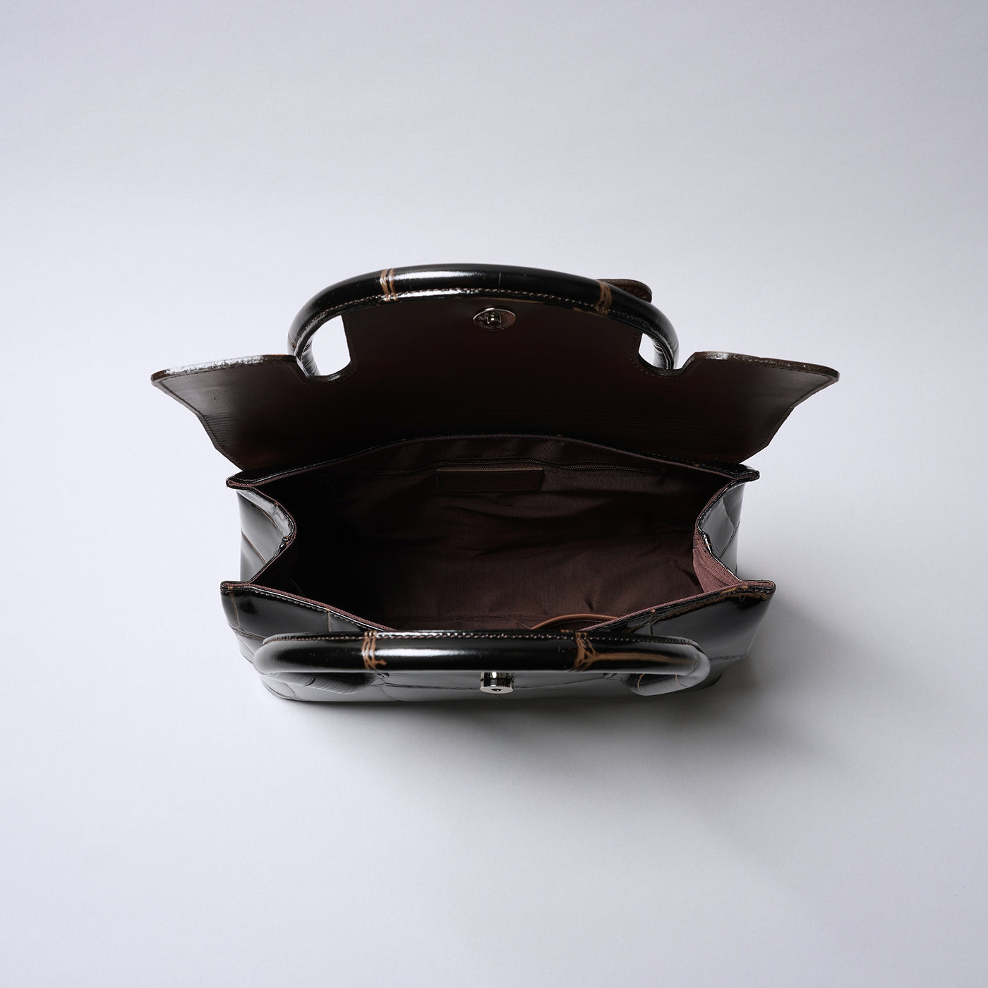 <REAL MIND BL> Prima Borsa Flap Tote Bag / Chocolate