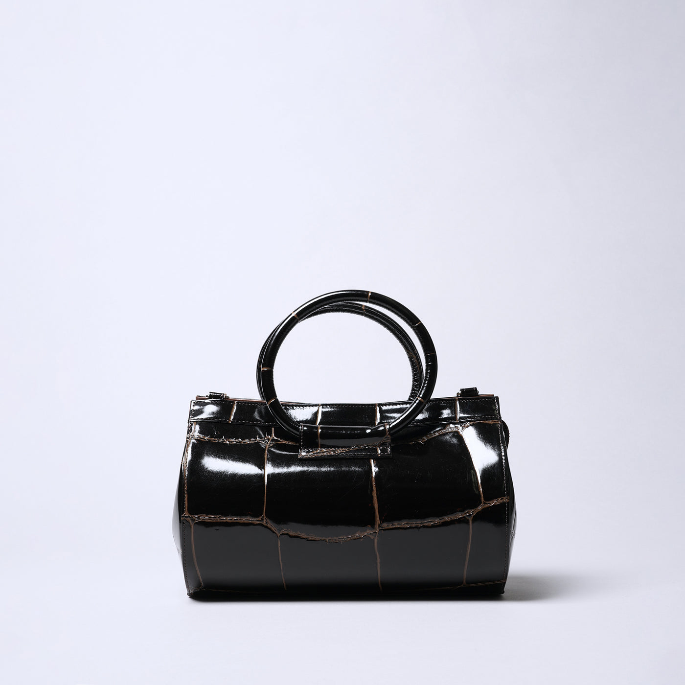 ＜リアルマインド ブラックレーベル＞プリマボルサ 筒形ショルダーバッグ/チョコ