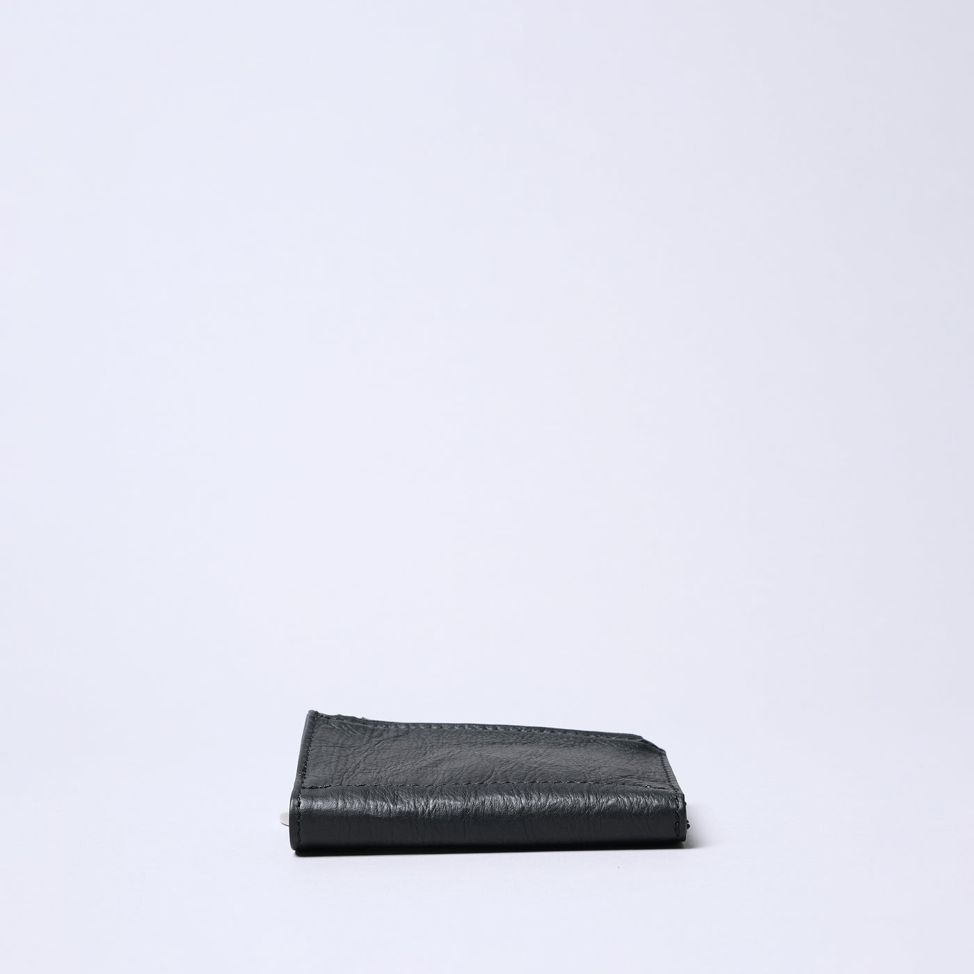 <SENTI FLATTER THE SENSES> Super Lightweight Dyneema Leather Slim Tri-Fold Wallet / Black