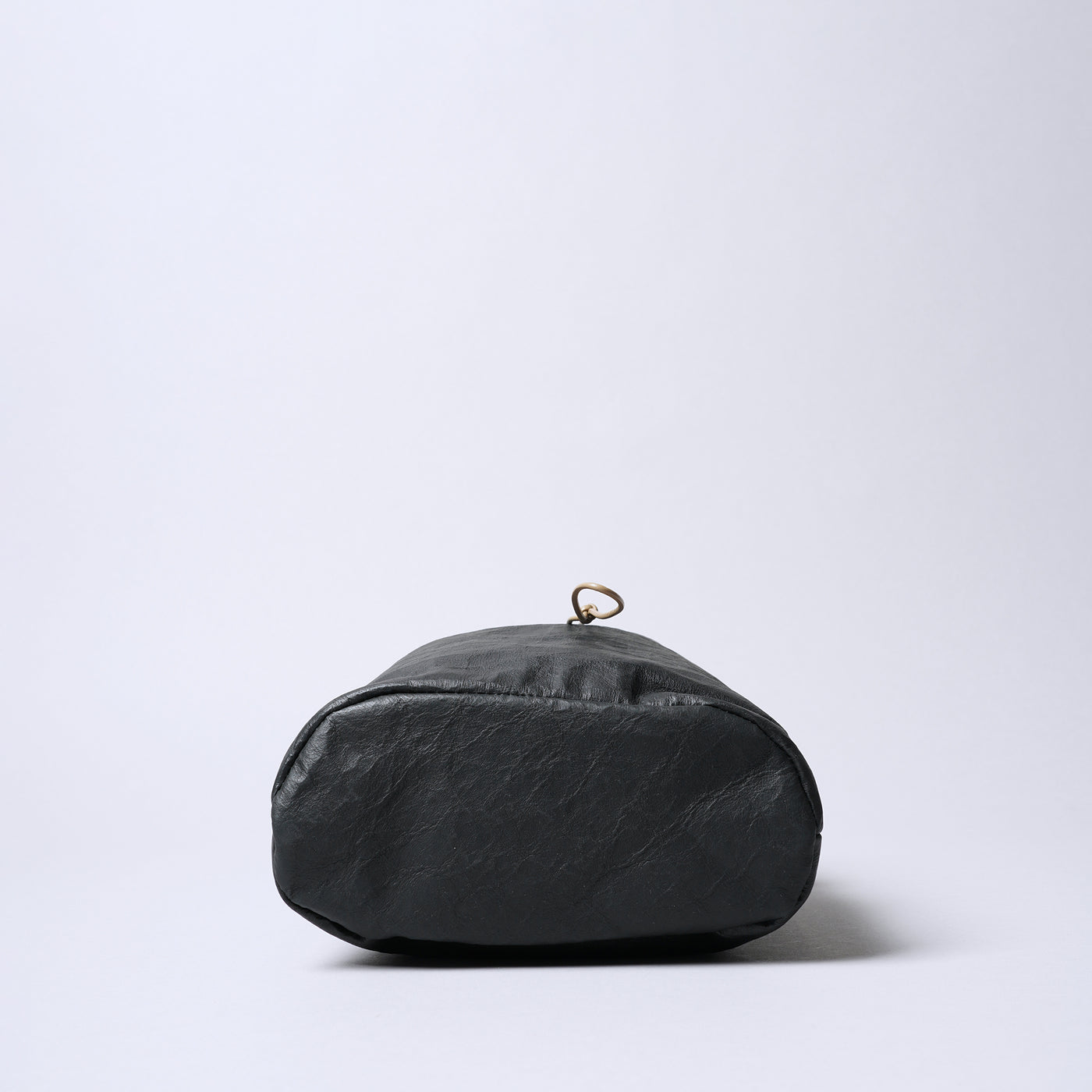 <SENTI FLATTER THE SENSES> Super Lightweight Dyneema Leather Drawstring 2 Way Bag / Black