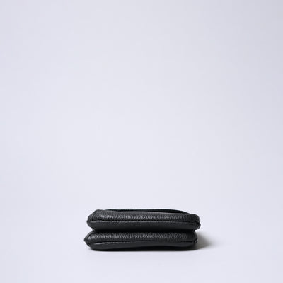 <SENTI FLATTER THE SENSES> Shrink Leather Key & Multi Pouch / Black