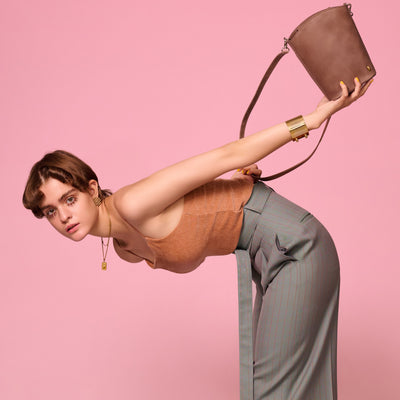 <Coquette> Shoulder Bucket / Taupe