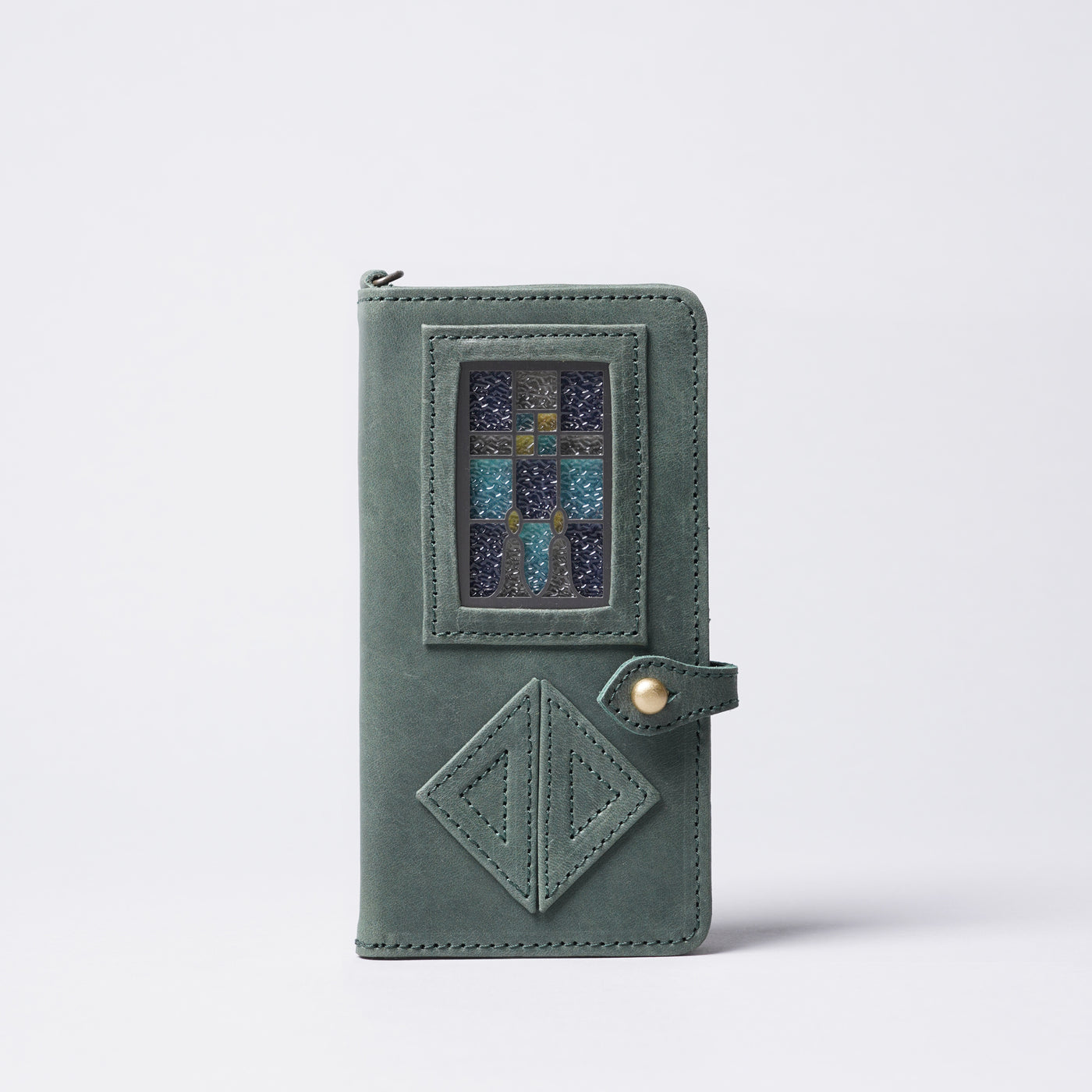 <glart>  Smartphone Case Small Multi (with sliding part) / Green