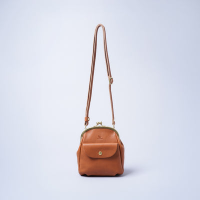 ＜キソラ＞口金タテショルダー/キャメル