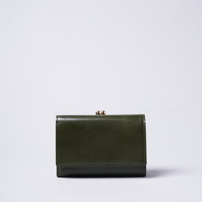 <mic> Kiss Lock Tri-fold Wallet / Green