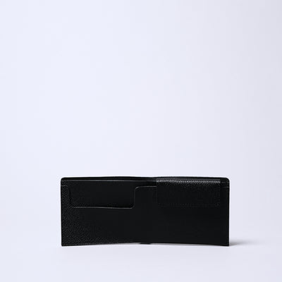 <sugata> Bi-fold Wallet / Compact / Black