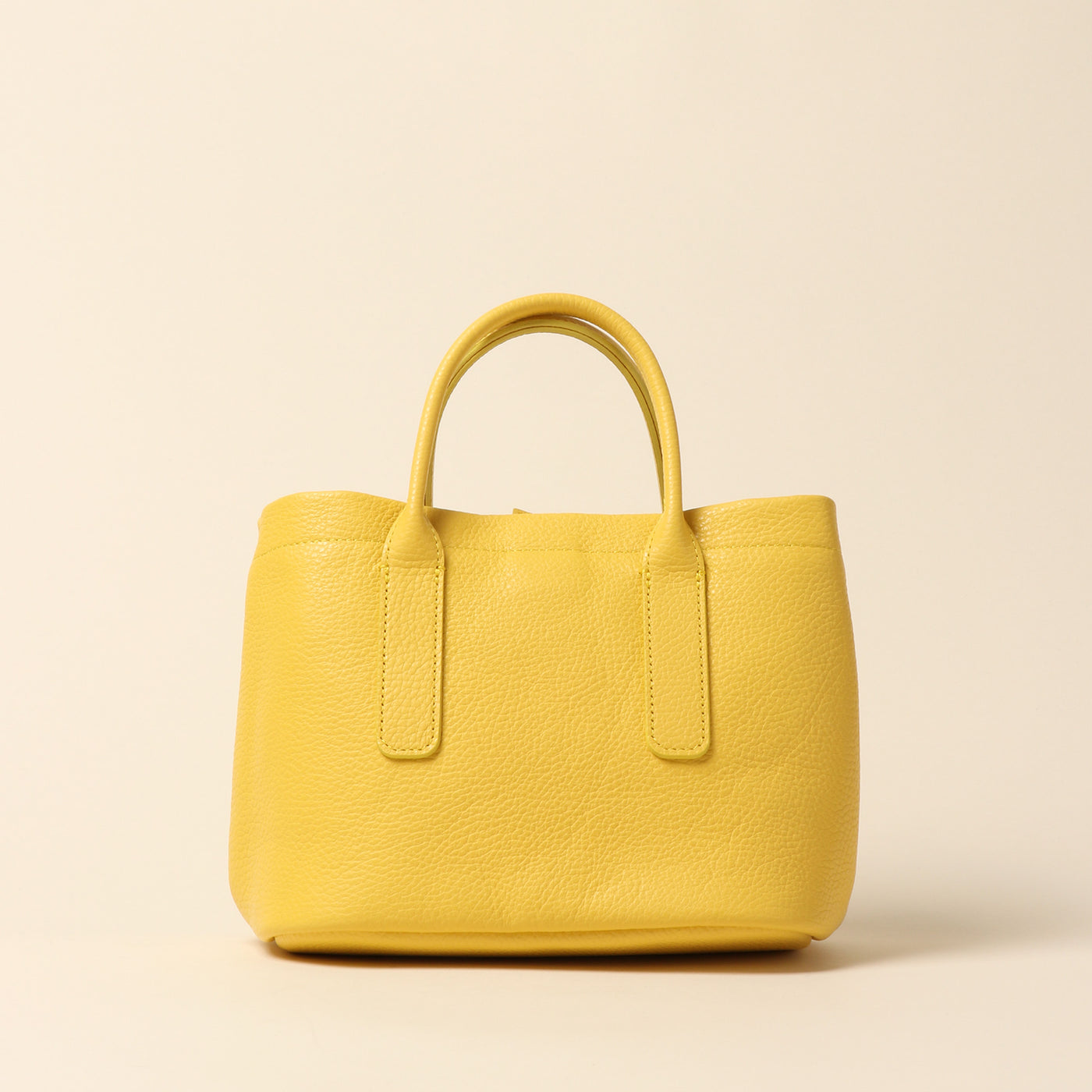 <itten-itten> leather mini tote/yellow