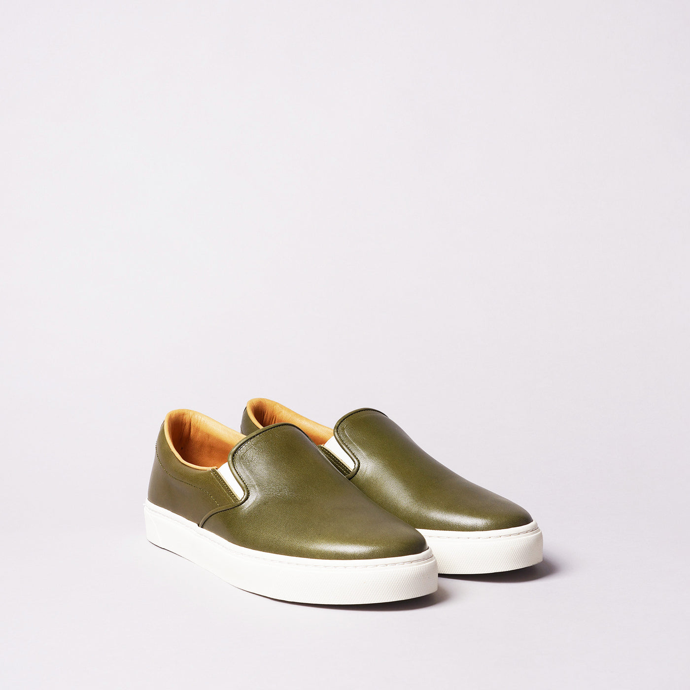 <TOSS> Lance Lance slip-on leather sneakers, Tanned Tochigi leather / natural