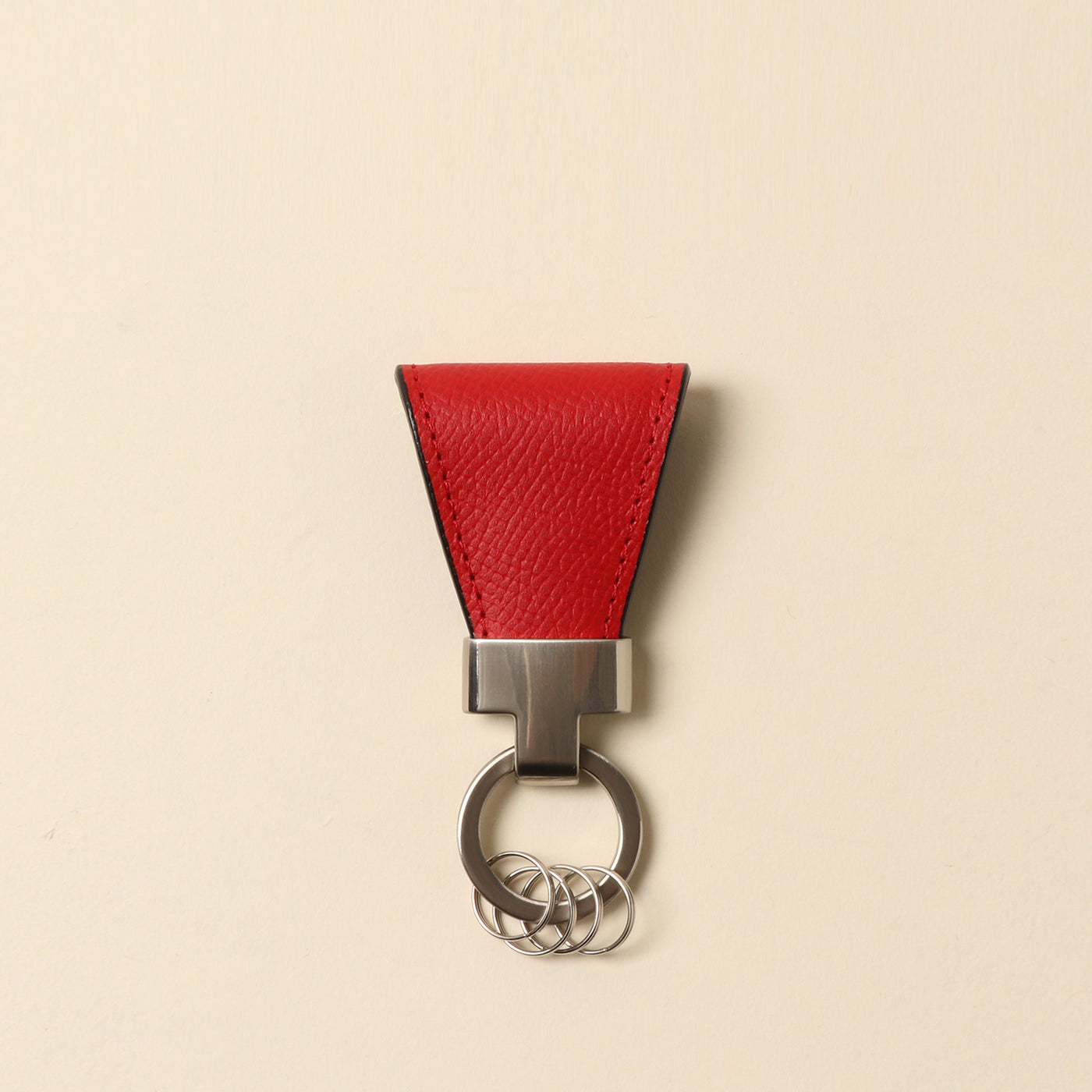 ＜VINTAGE REVIVAL PRODUCTIONS> Key clip calf leather/red